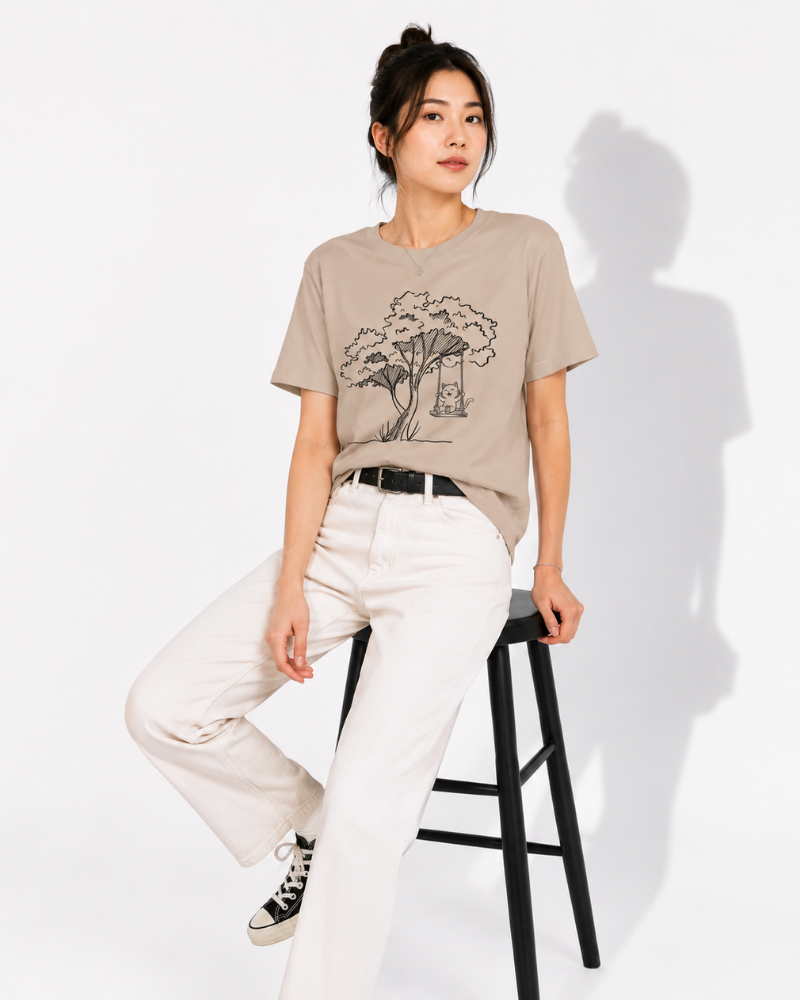 人生を謳歌する - 猫Tシャツ