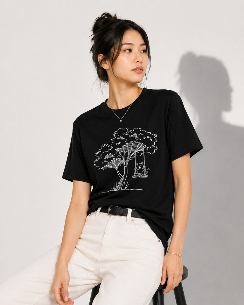 人生を謳歌する - 猫Tシャツ