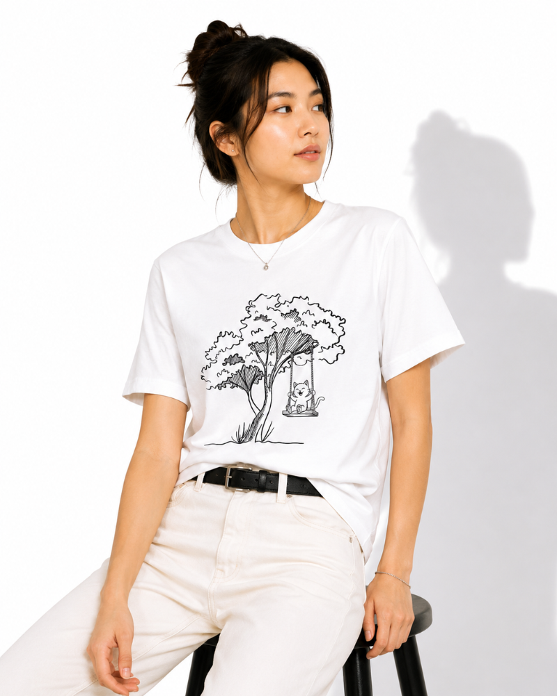 人生を謳歌する - 猫Tシャツ